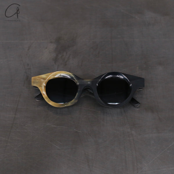 Rigards RG1063 series natural horn frame sunglasses RG-RG1063-HBSH black and white frame dark gray lenses